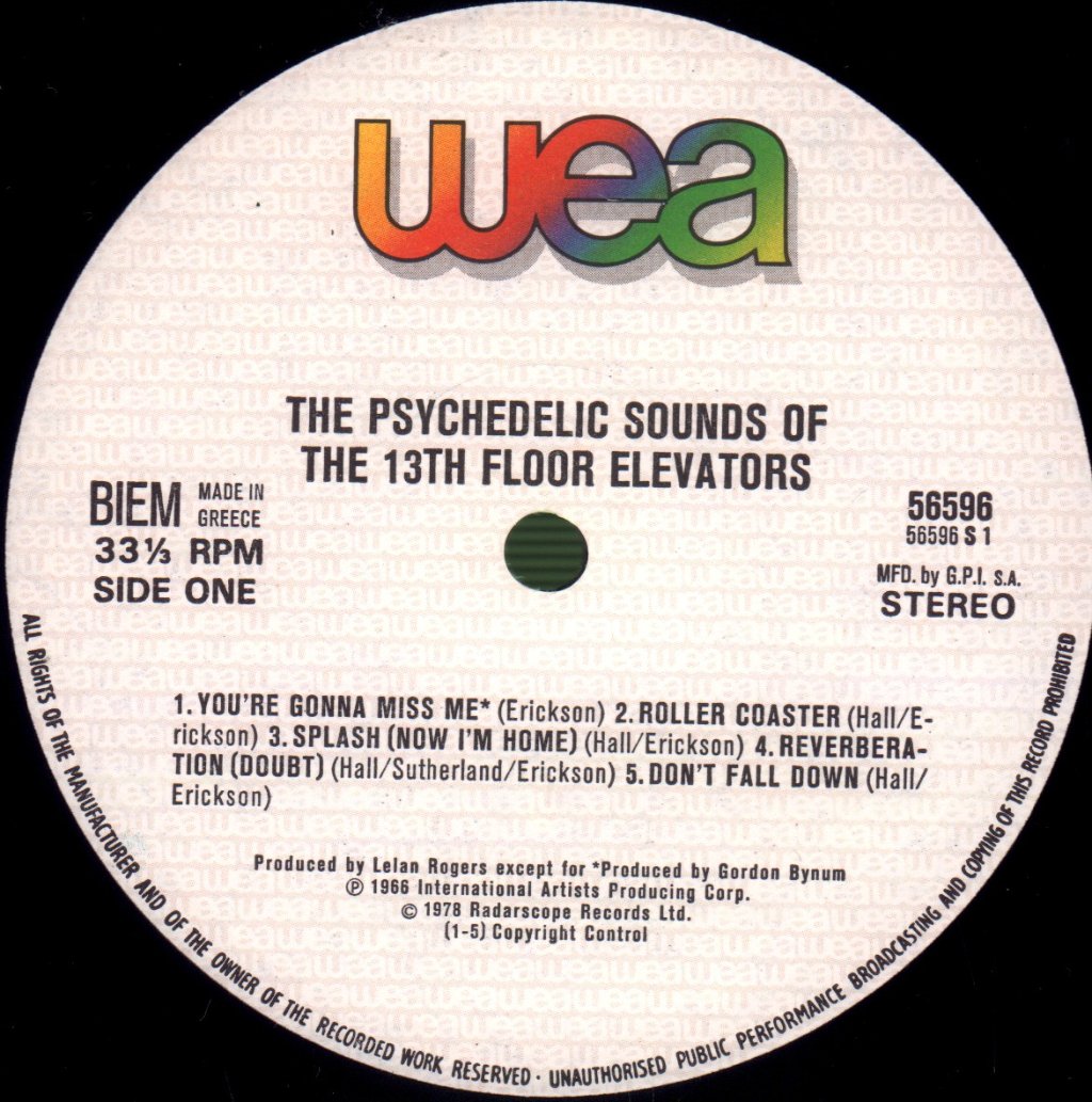 13th Floor Elevators - Psychedelic Sounds Of The 13th Floor Elevators - Lp
