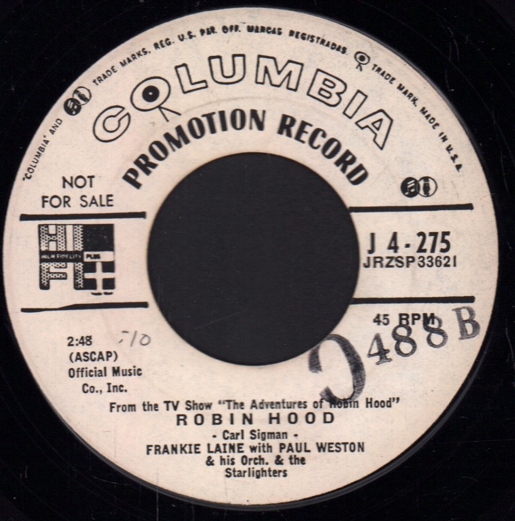 Frankie Laine - Robin Hood / Champion, The Wonder Horse - 7 Inch