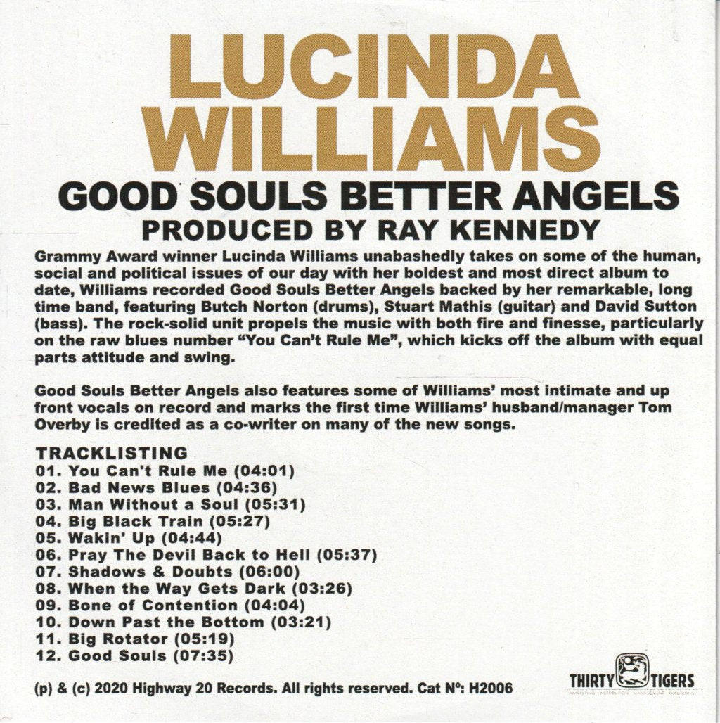 Lucinda Williams - Good Souls Better Angels - Cdr