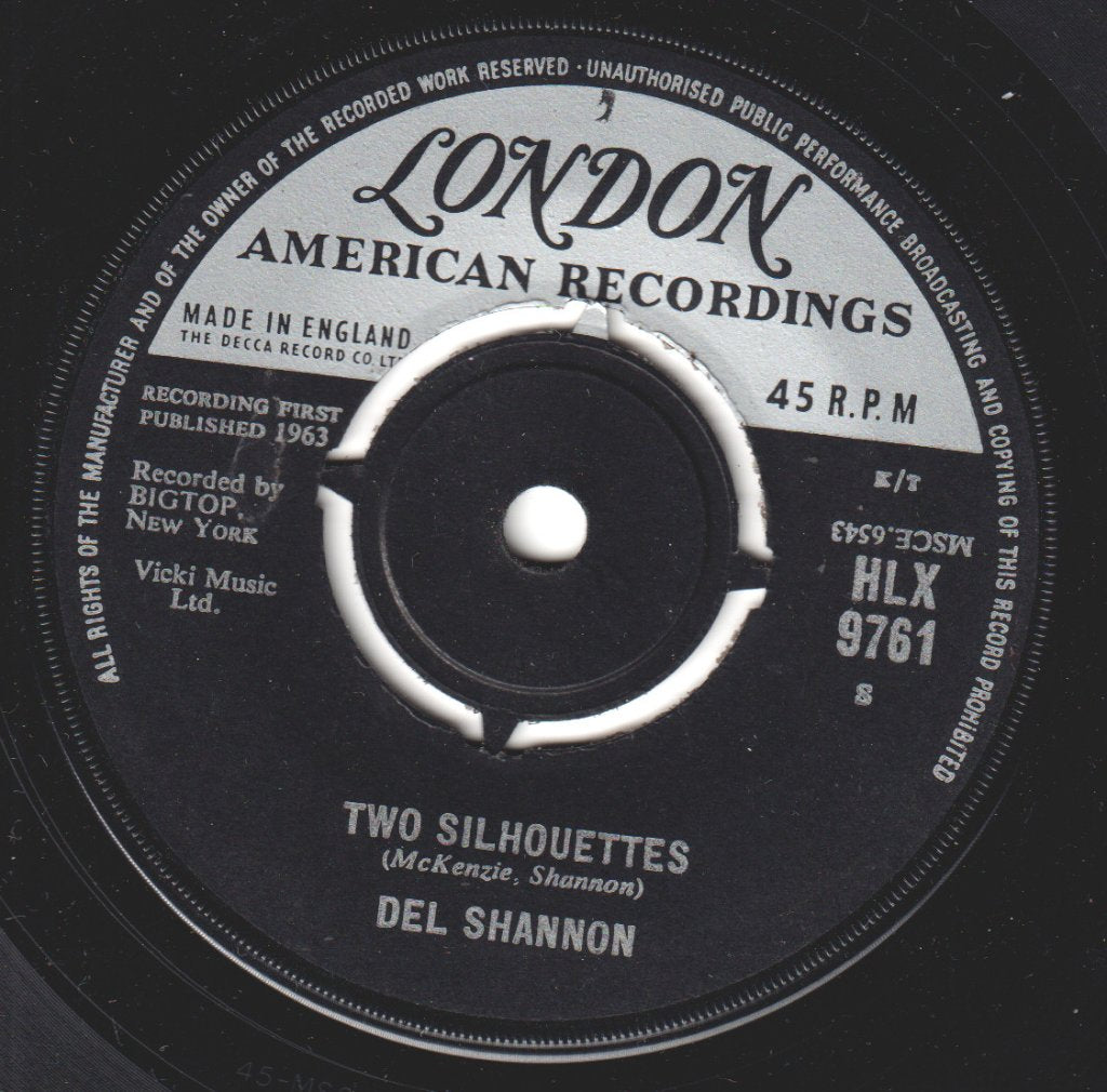 Del Shannon - Two Silhouettes - 7 Inch