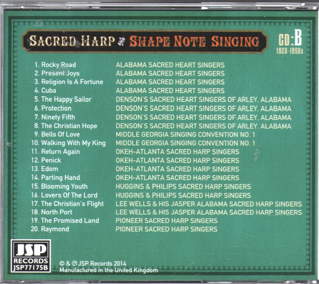 Various Artists - Sacred Harp And Shape Note Singing (1922-1950s) - Cd Set