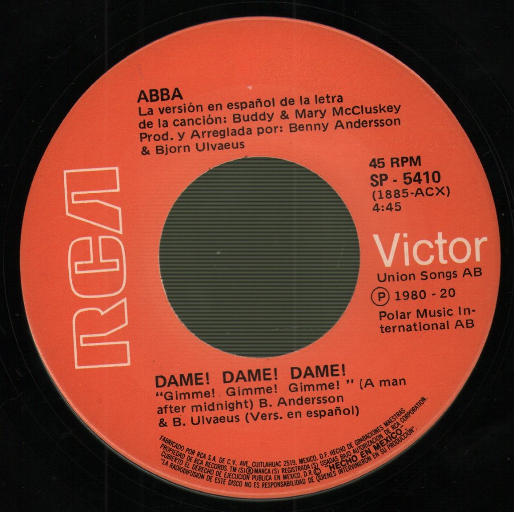 ABBA - Gracias Por La Musica - 7 Inch