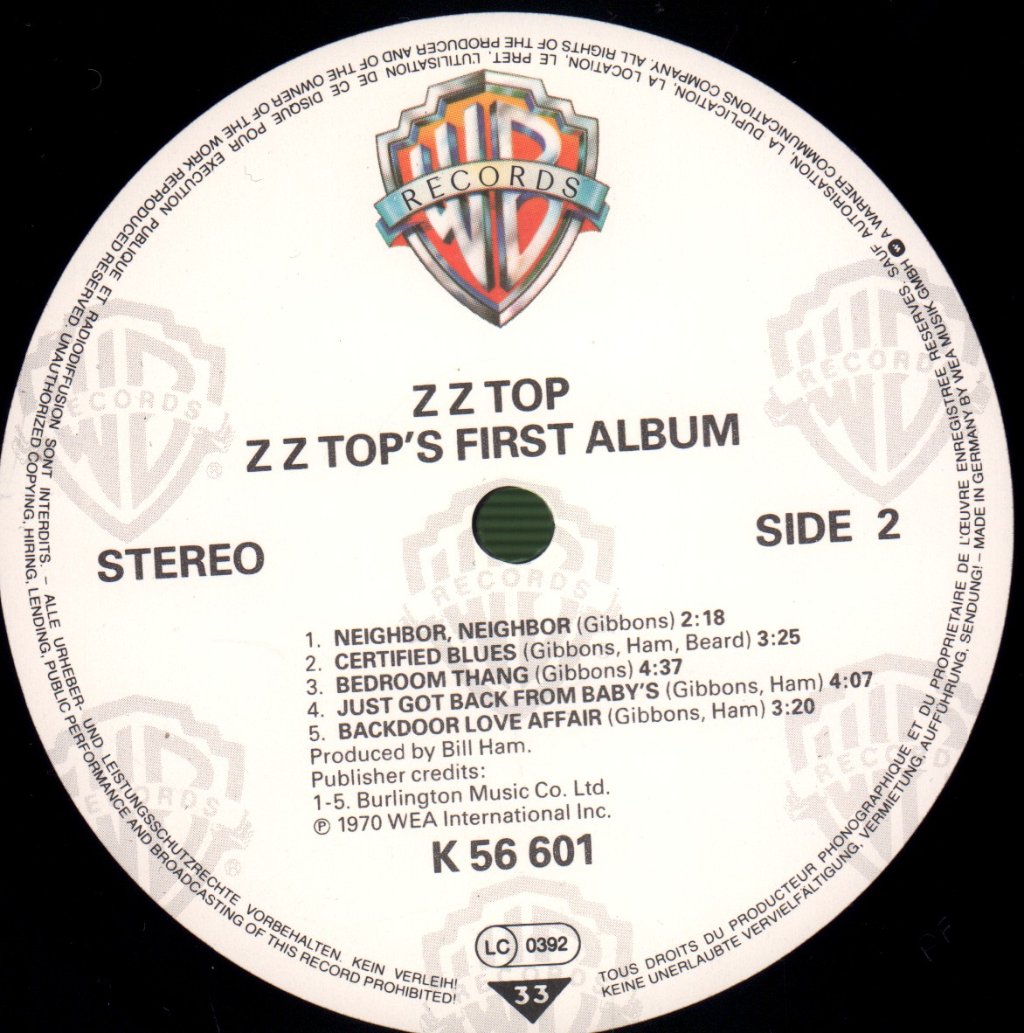 ZZ Top - First Album - Lp