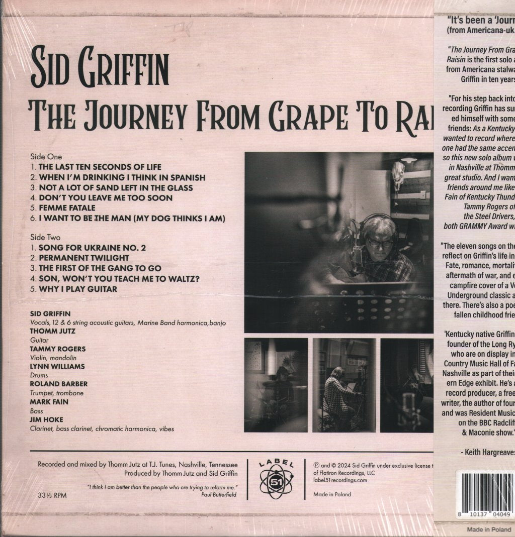 Sid Griffin - Journey From Grape To Raisin - Lp