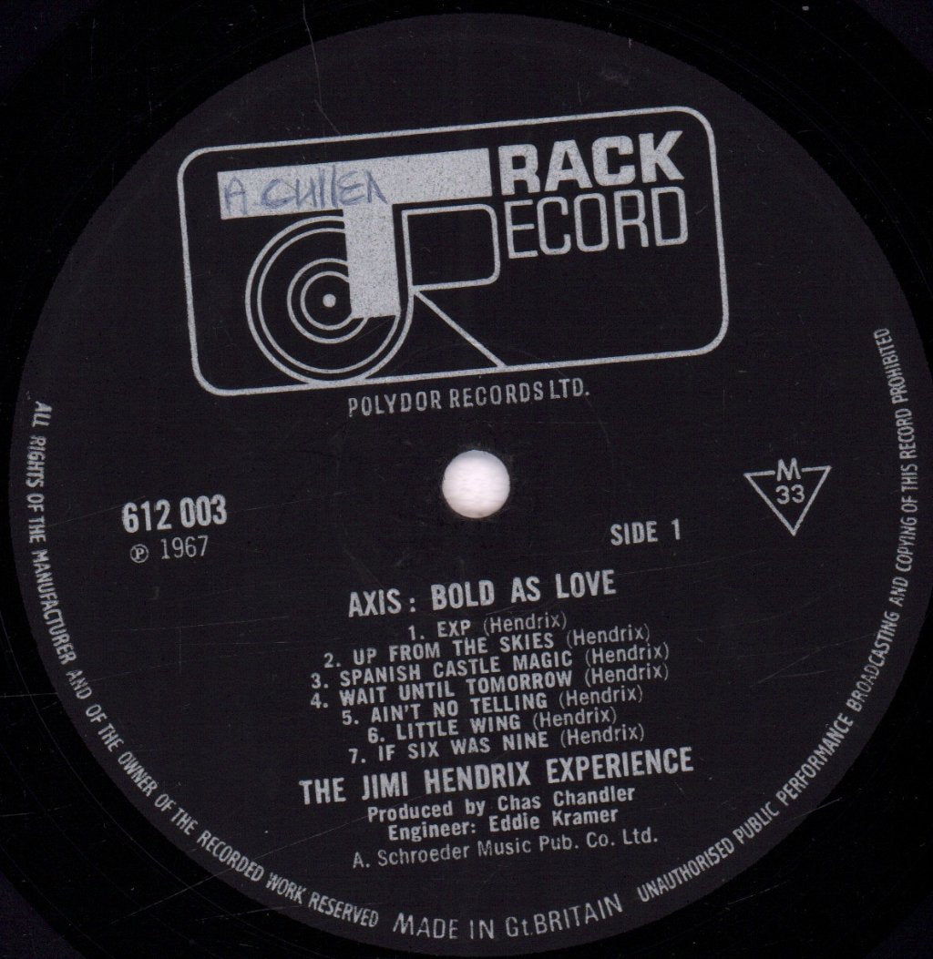 Jimi Hendrix Experience - Axis Bold As Love - Lp