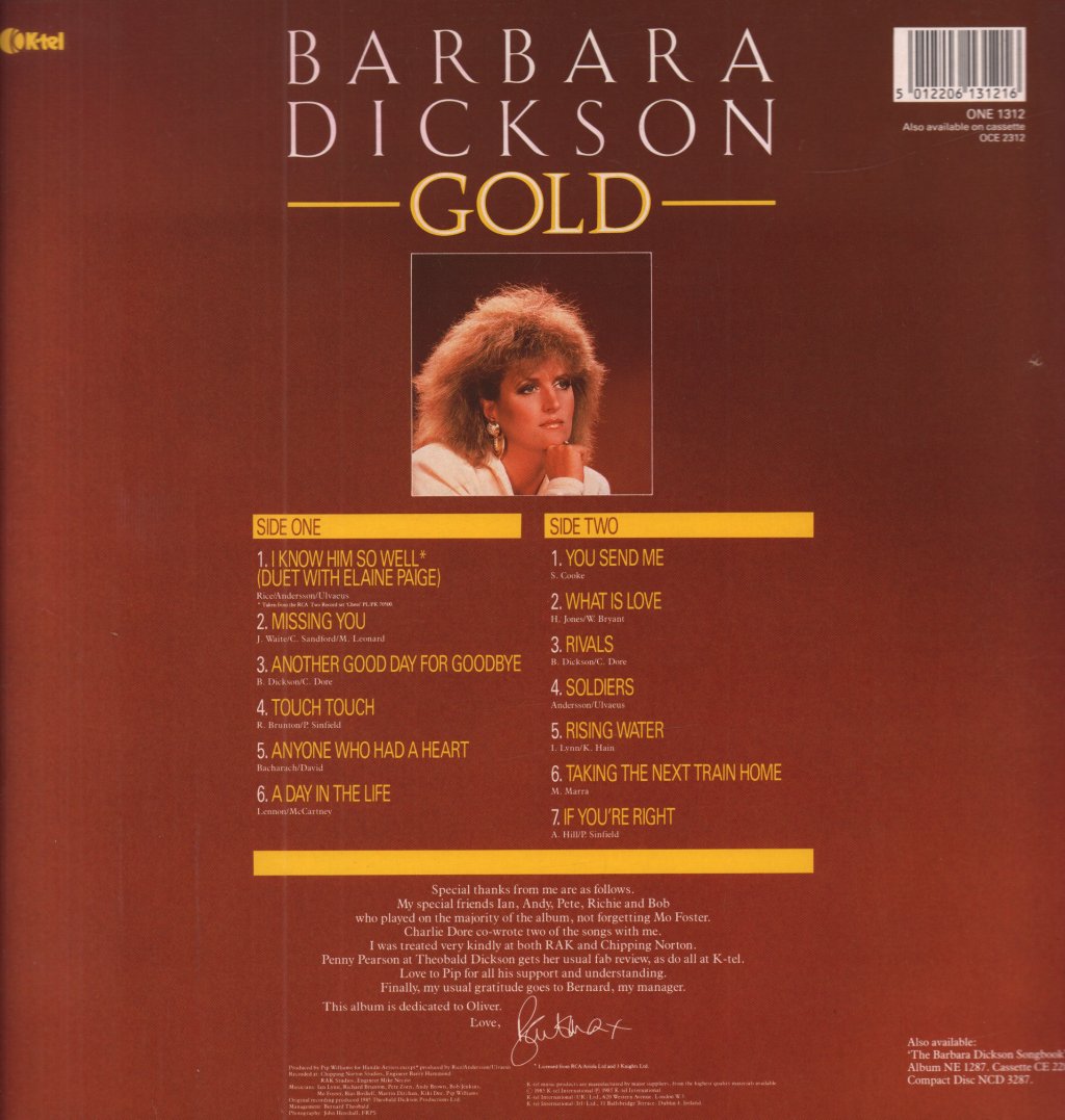 Barbara Dickson - Gold - Lp