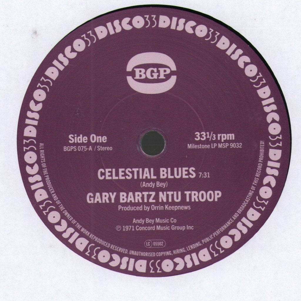Gary Bartz Ntu Troop - Celestial Blues - 7 Inch