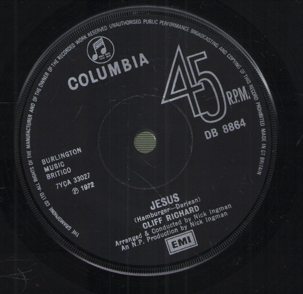 Cliff Richard - Jesus - 7 Inch