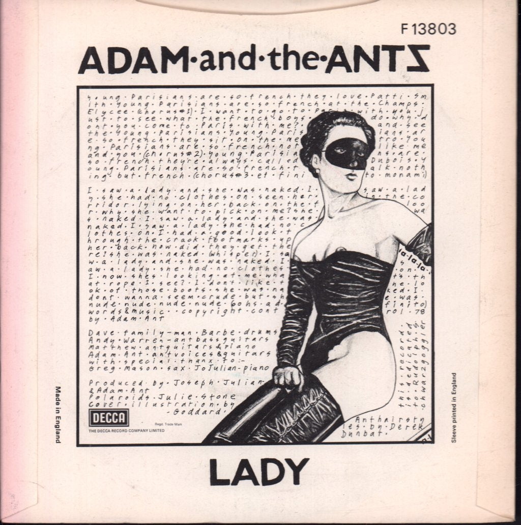 Adam And The Ants - Young Parisians - 7 Inch