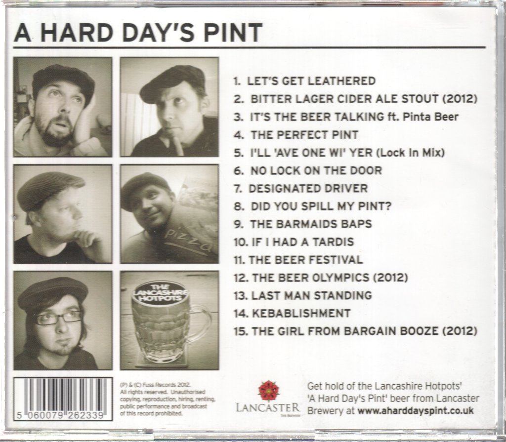 Lancashire Hotpots - A Hard Day's Pint - Cd