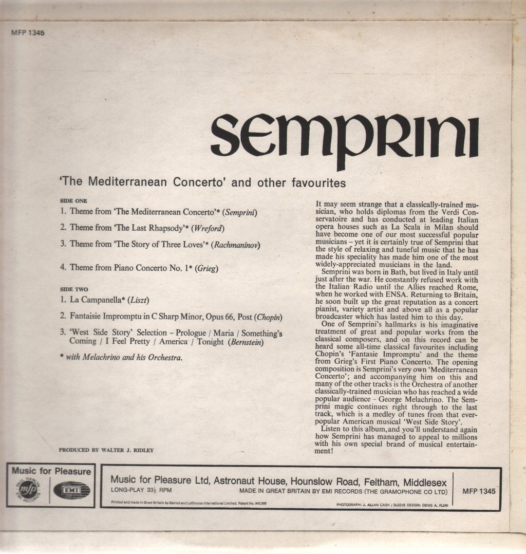 Semprini - Mediterranean Concerto - Lp