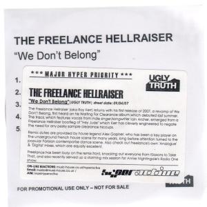 Freelance Hellraiser - We Don't Belong - Cdr