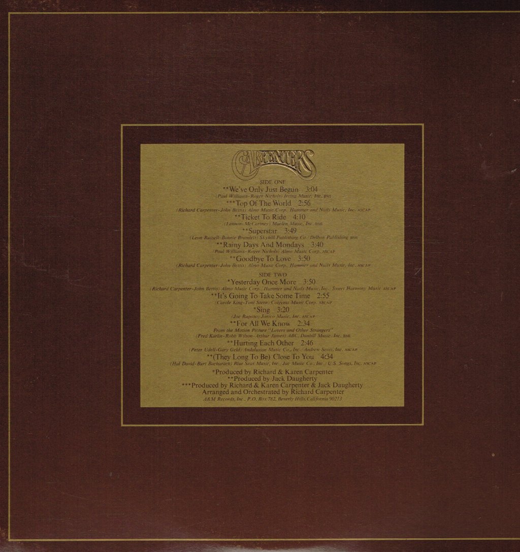 Carpenters - Singles 1969-1973 - Lp