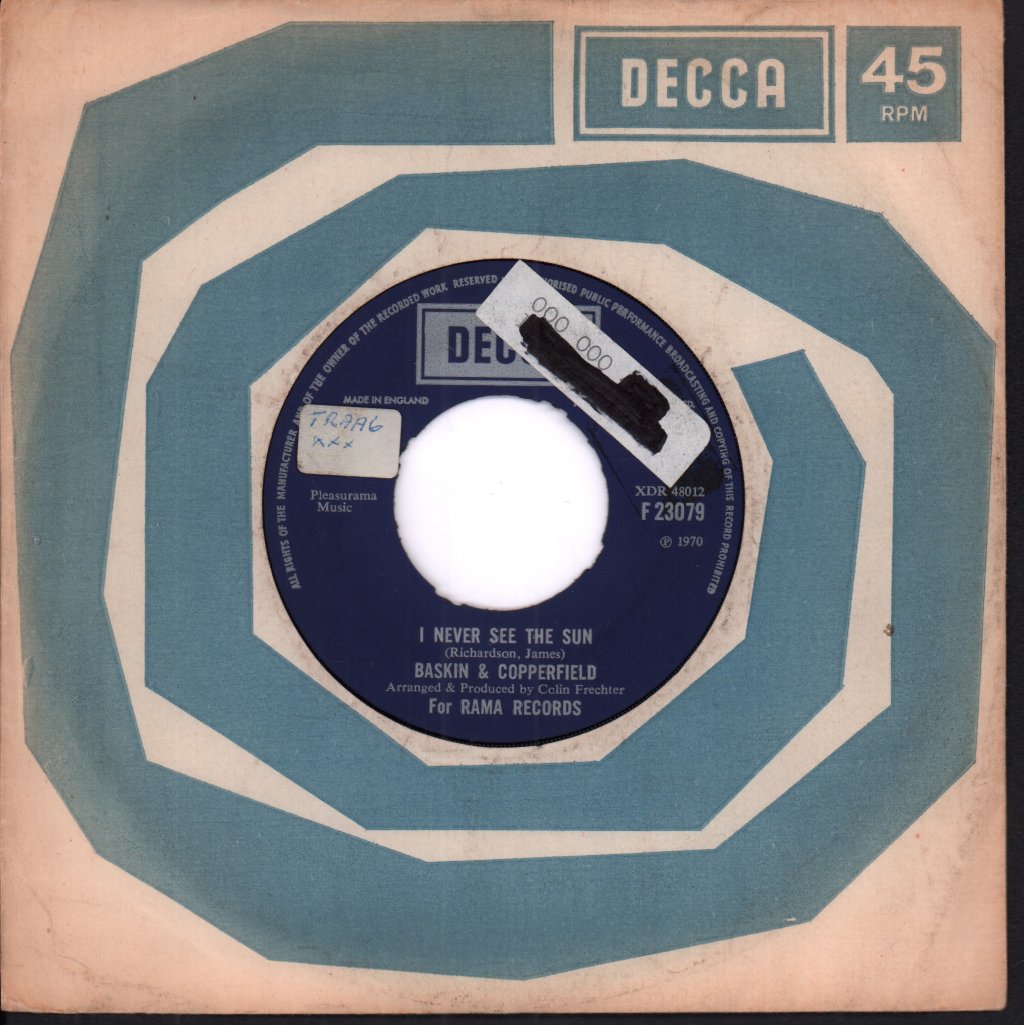 Baskin And Copperfield - I Never See The Sun - 7 Inch