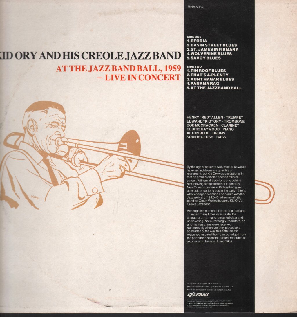 Kid Ory And His Creole Jazz Band - At The Jazz Band Ball 1959 - Lp