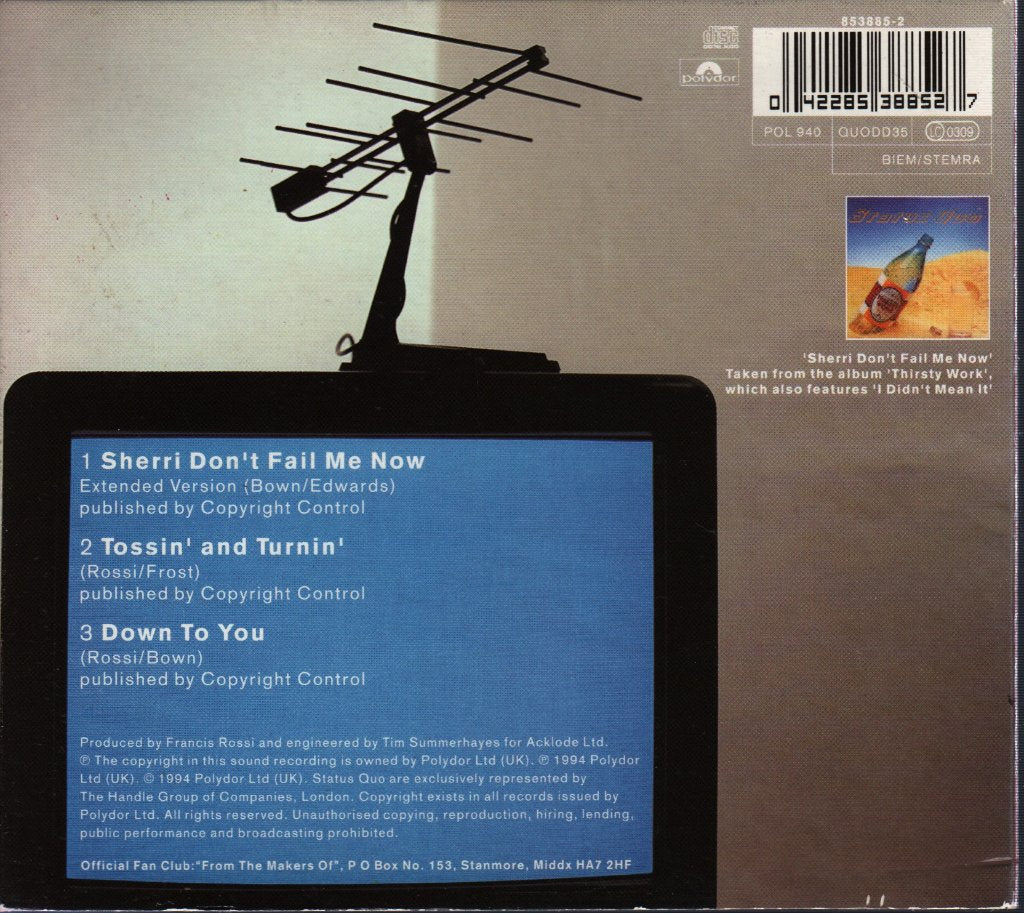 Status Quo - Sherri Don't Fail Me Now - Double Cd