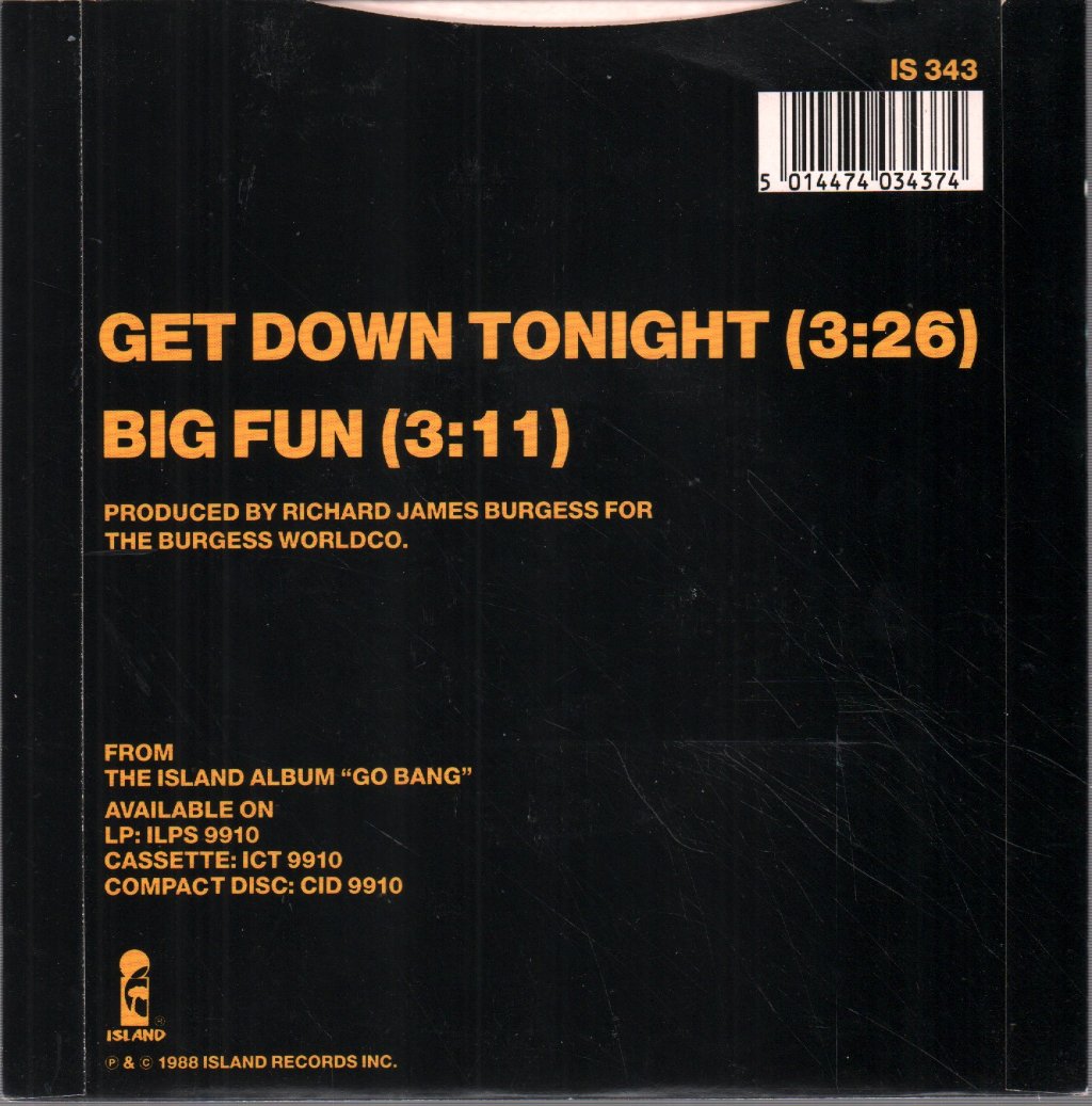 Shriekback - Get Down Tonight - 7 Inch