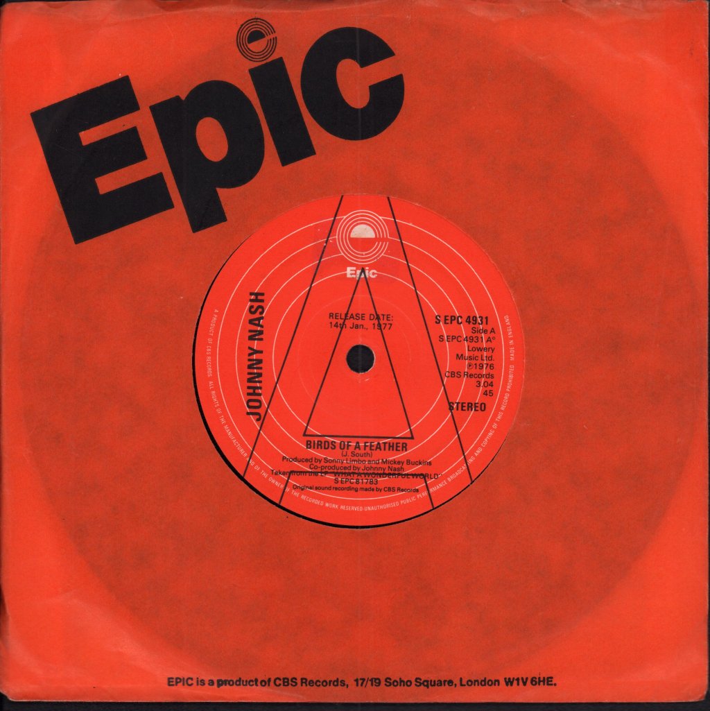 Johnny Nash - Birds Of A Feather - 7 Inch