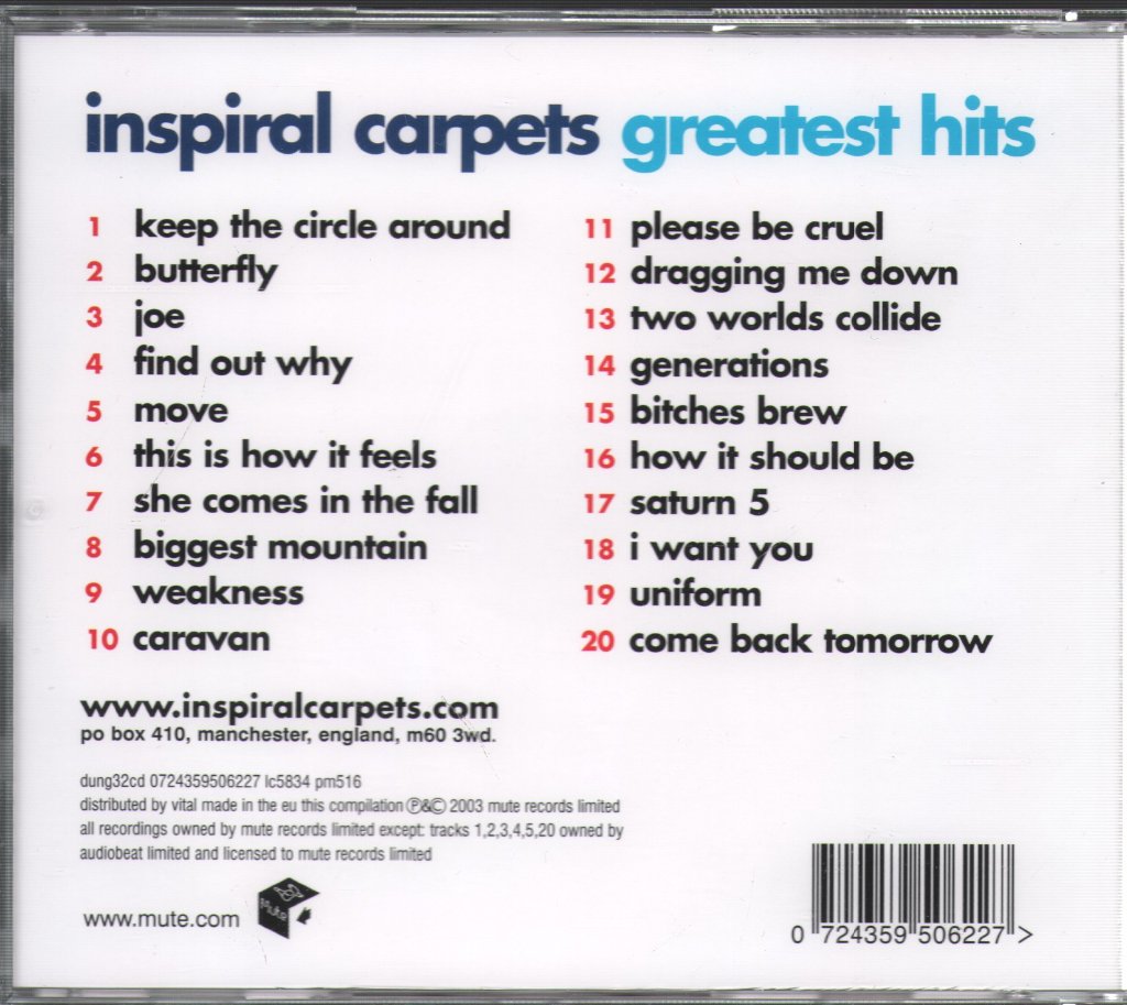 Inspiral Carpets - Greatest Hits - Cd