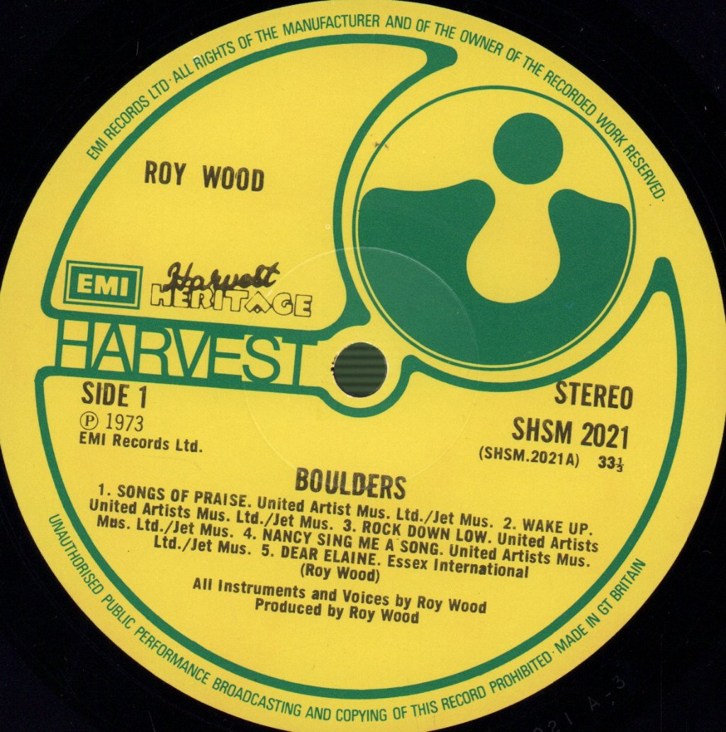 Roy Wood - Boulders - Lp