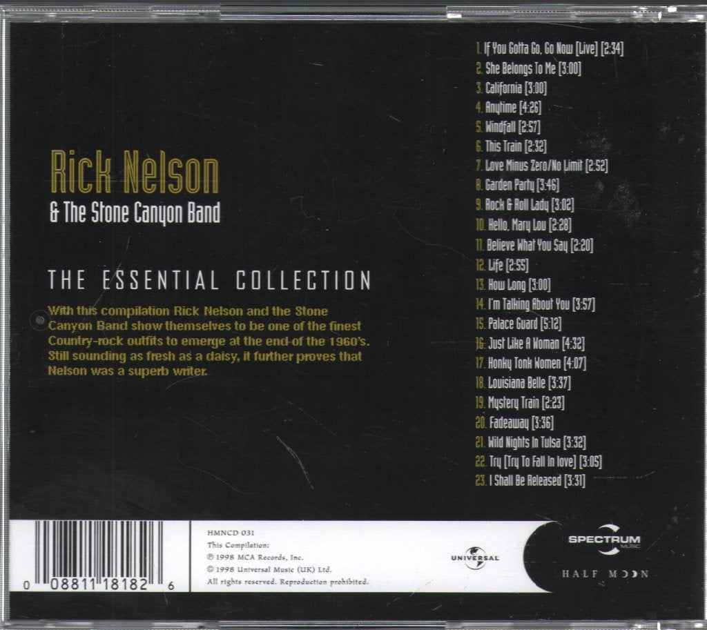 Rick Nelson And The Stone Canyon Band - Essential Collection - Cd