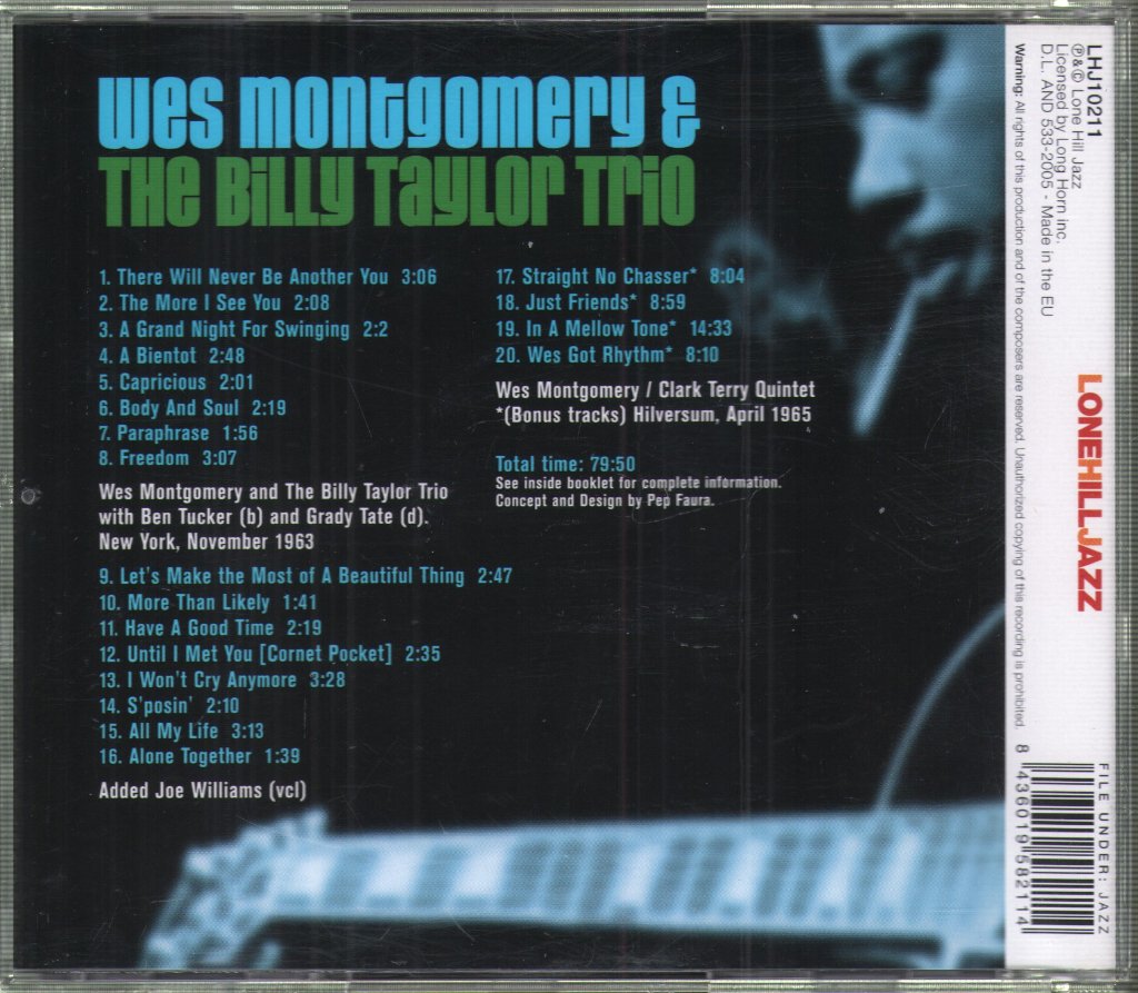 Wes Montgomery - Wes Montgomery & The Billy Taylor Trio - Cd