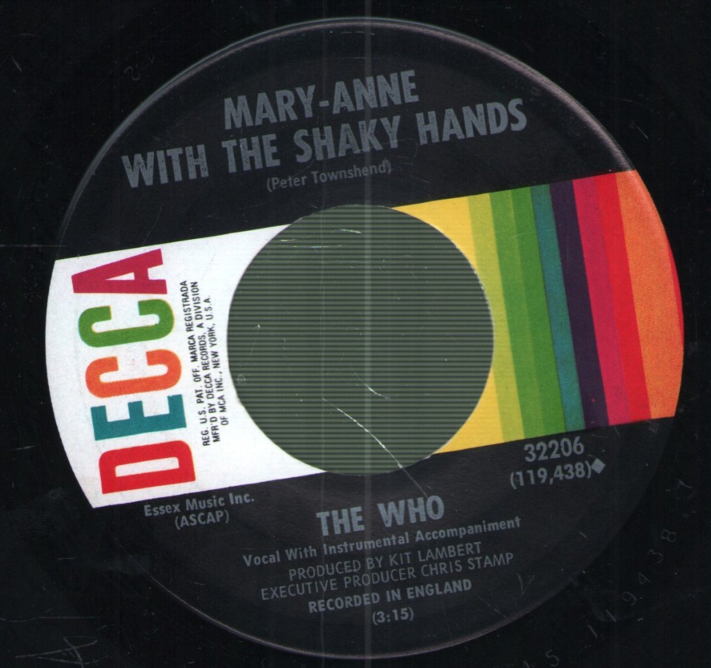 Who - I Can See For Miles / Mary-Anne With The Shaky Hands - 7 Inch