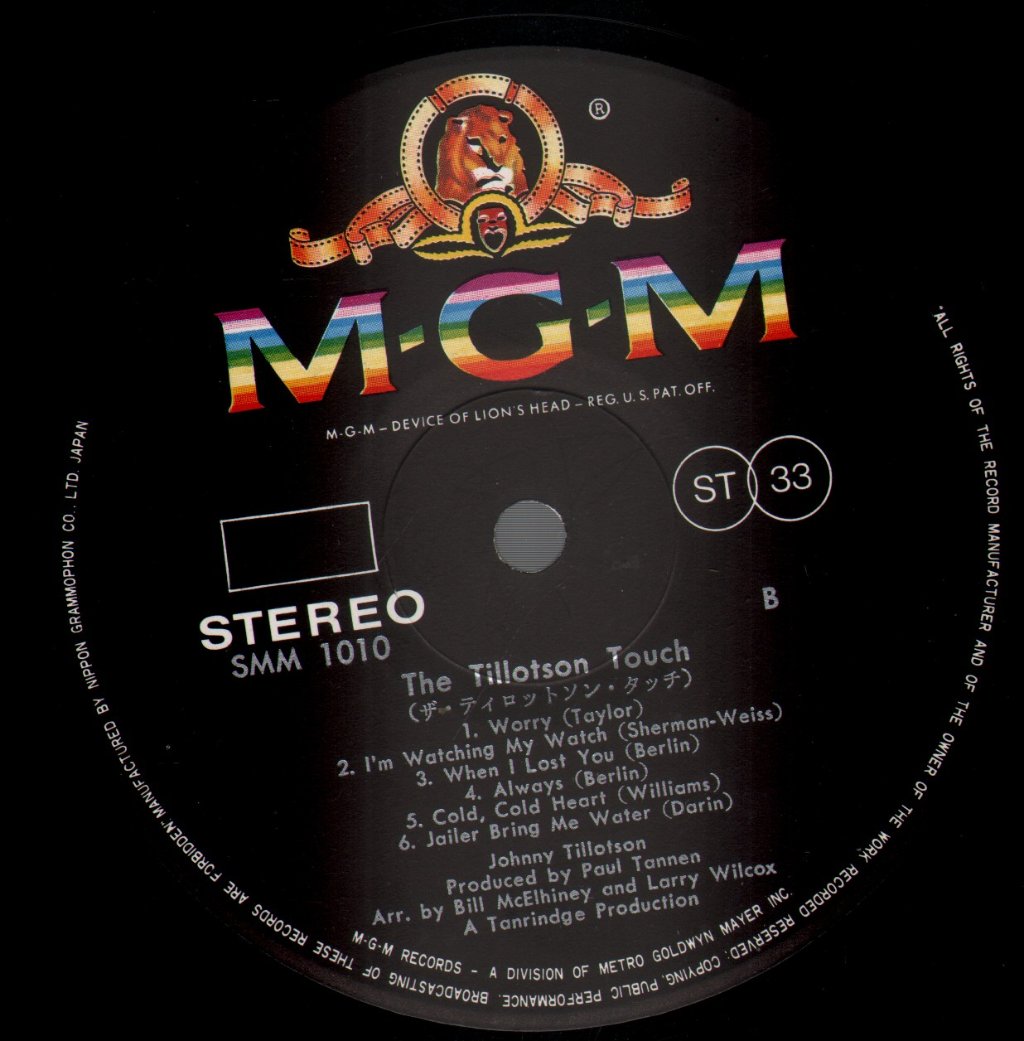 Johnny Tillotson - Tillotson Touch - Lp