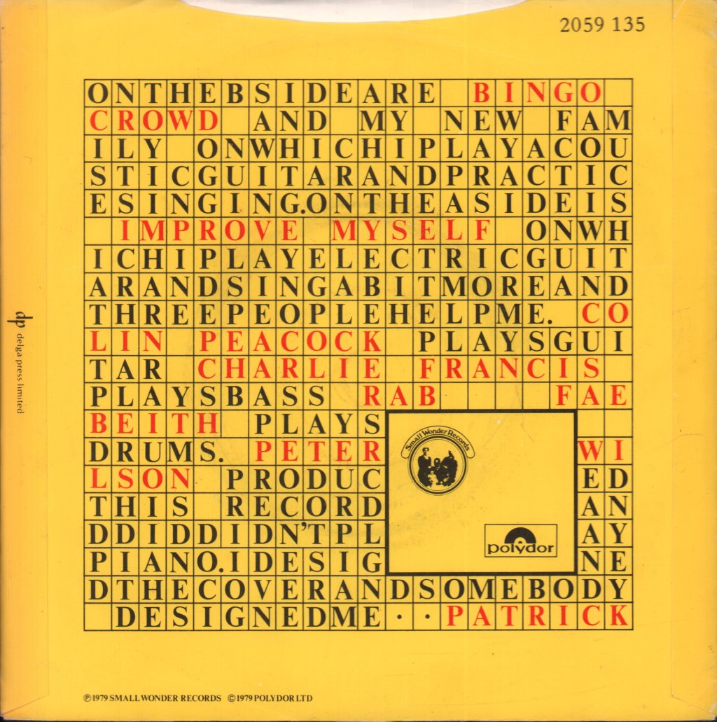 Patrik Fitzgerald - Improve Myself - 7 Inch