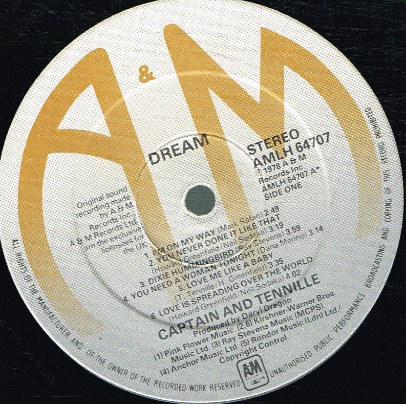 Captain And Tennille - Dream - Lp