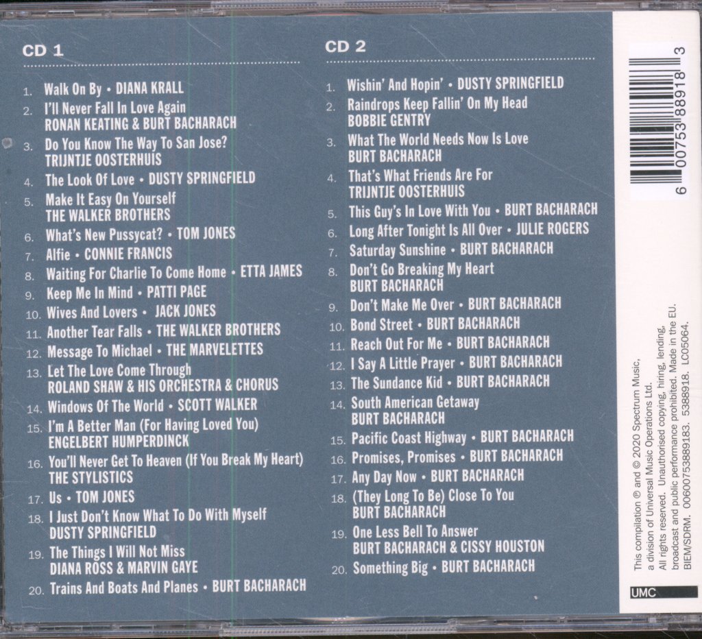 Burt Bacharach - All Time Greats - Double Cd