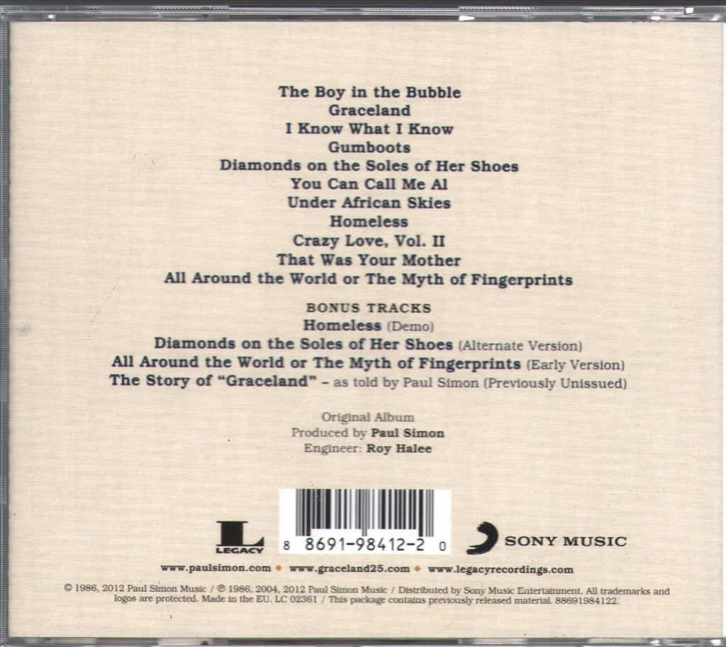 Paul Simon - Graceland - Cd