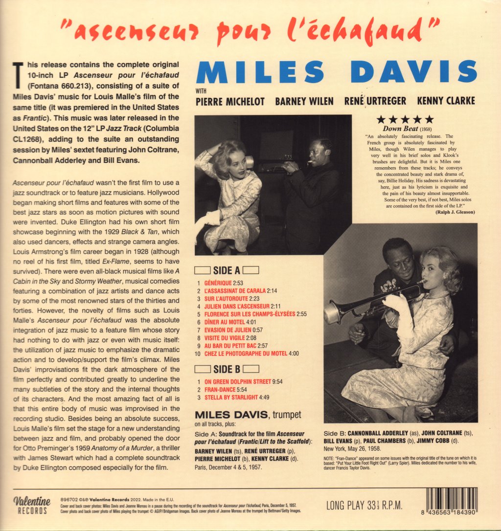 Miles Davis - Ascenseur Pour L'échafaud - Lp