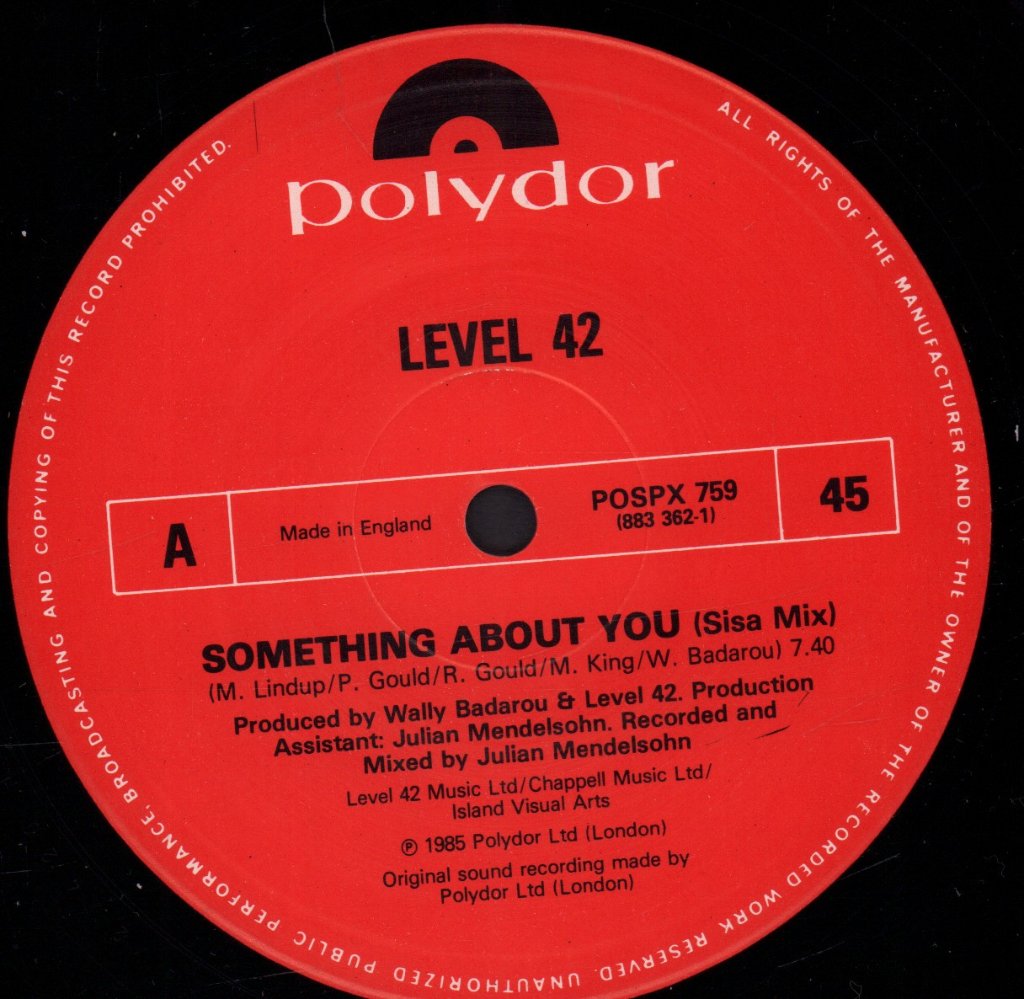 Level 42 - Something About You - 12 Inch