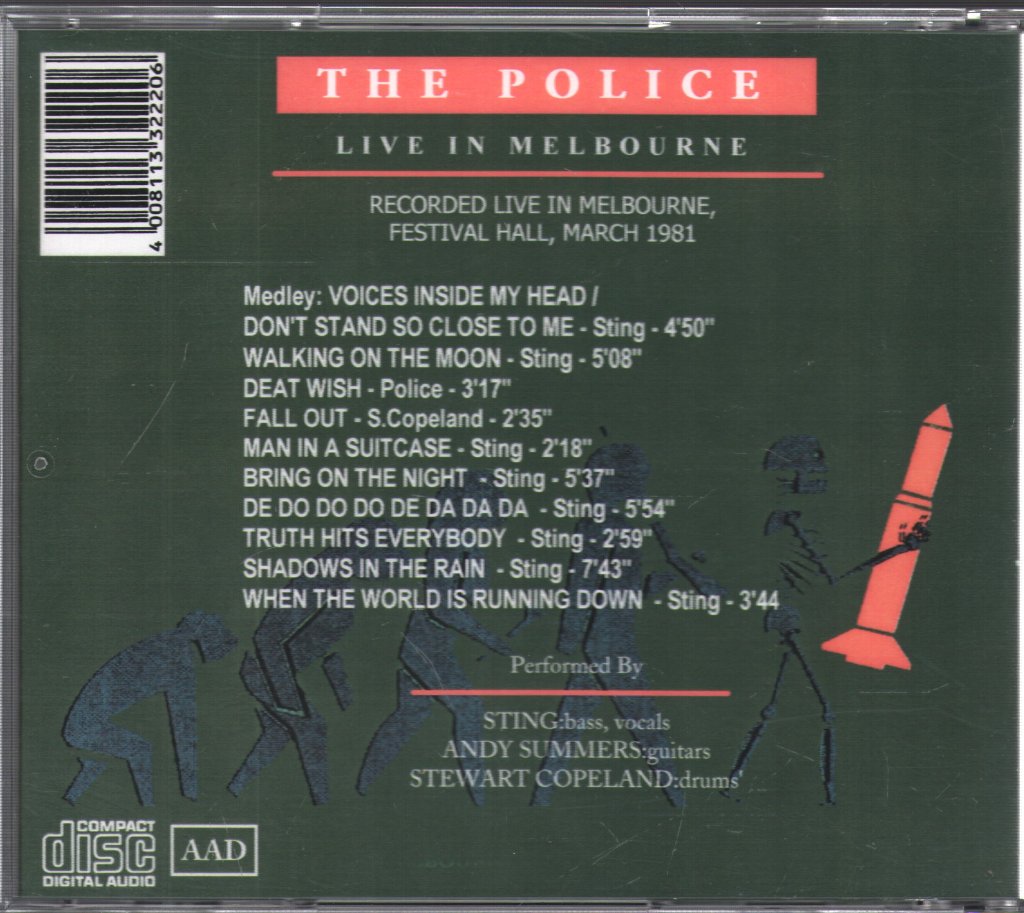 Police - Live in Melbourne 1981 (Parts 1 & 2) - Double Cd