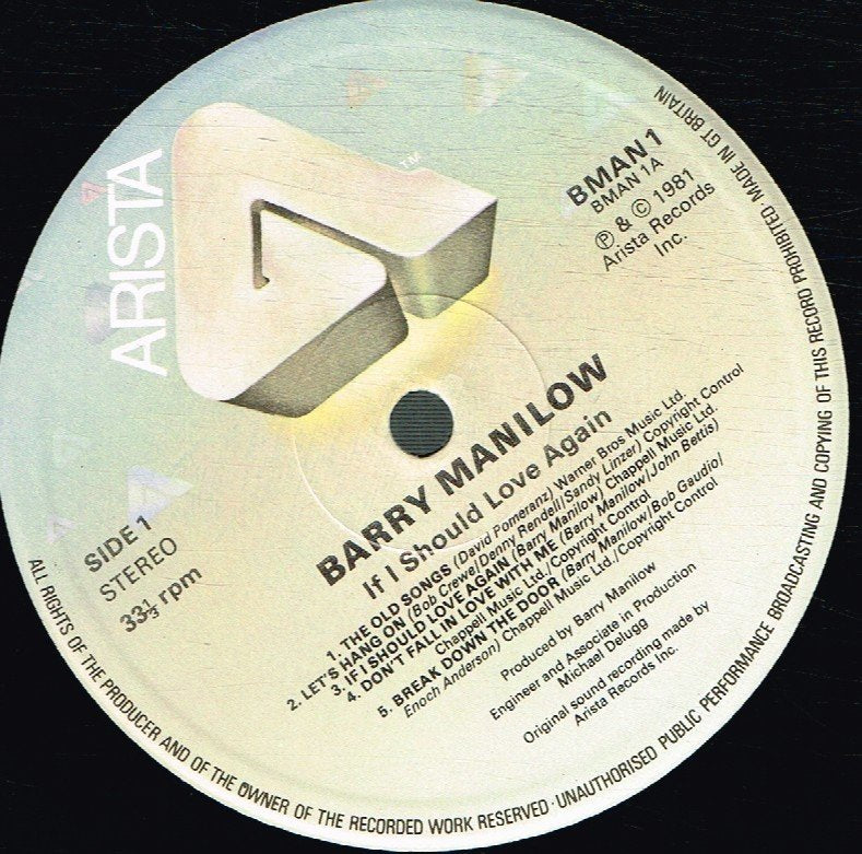 Barry Manilow - If I Should Love Again - Lp