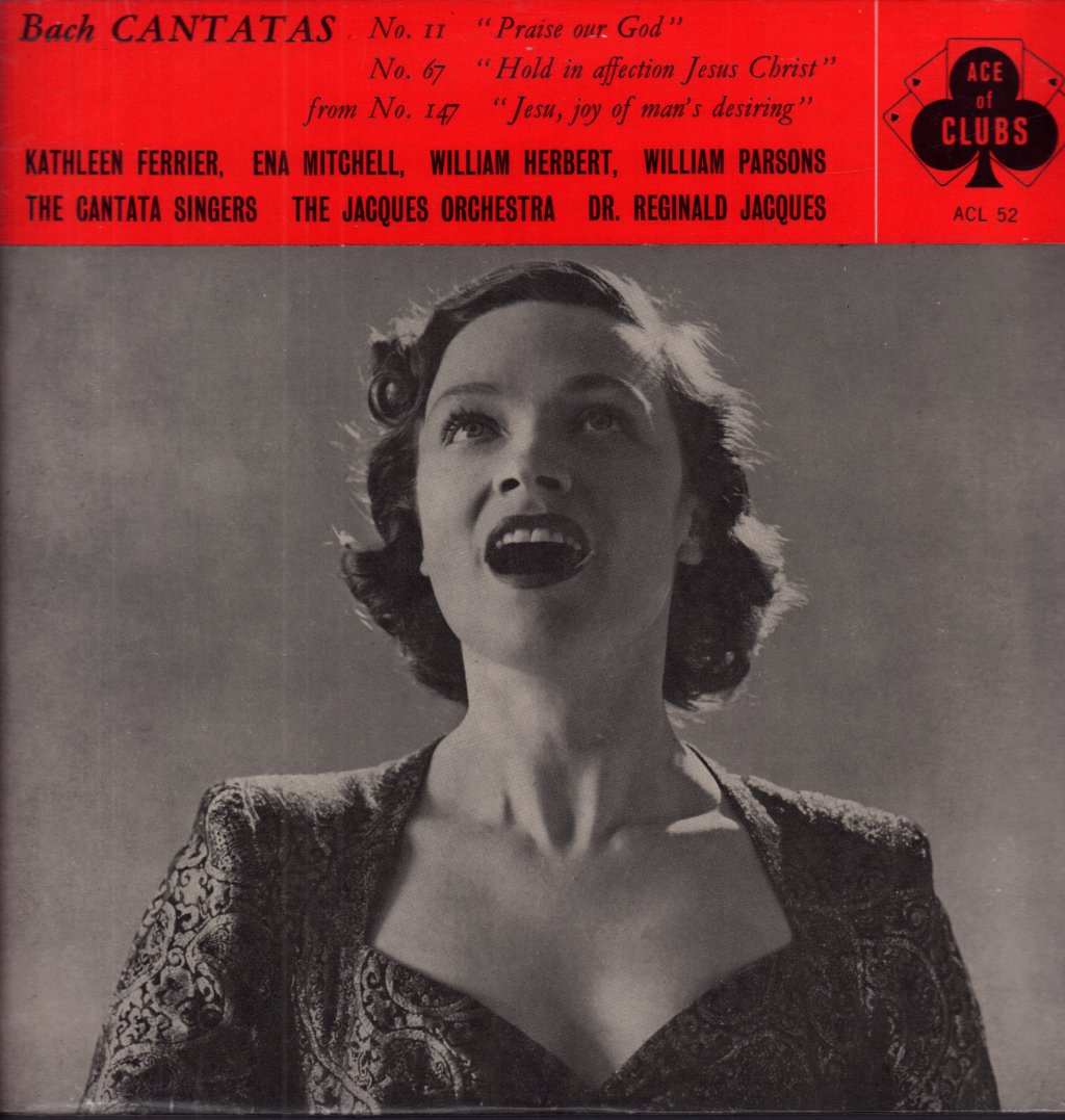 Kathleen Ferrier ena mitchell william herbert william parsons cantata singers jacques orchestra dr reginald jacques - bach cantatas - Lp