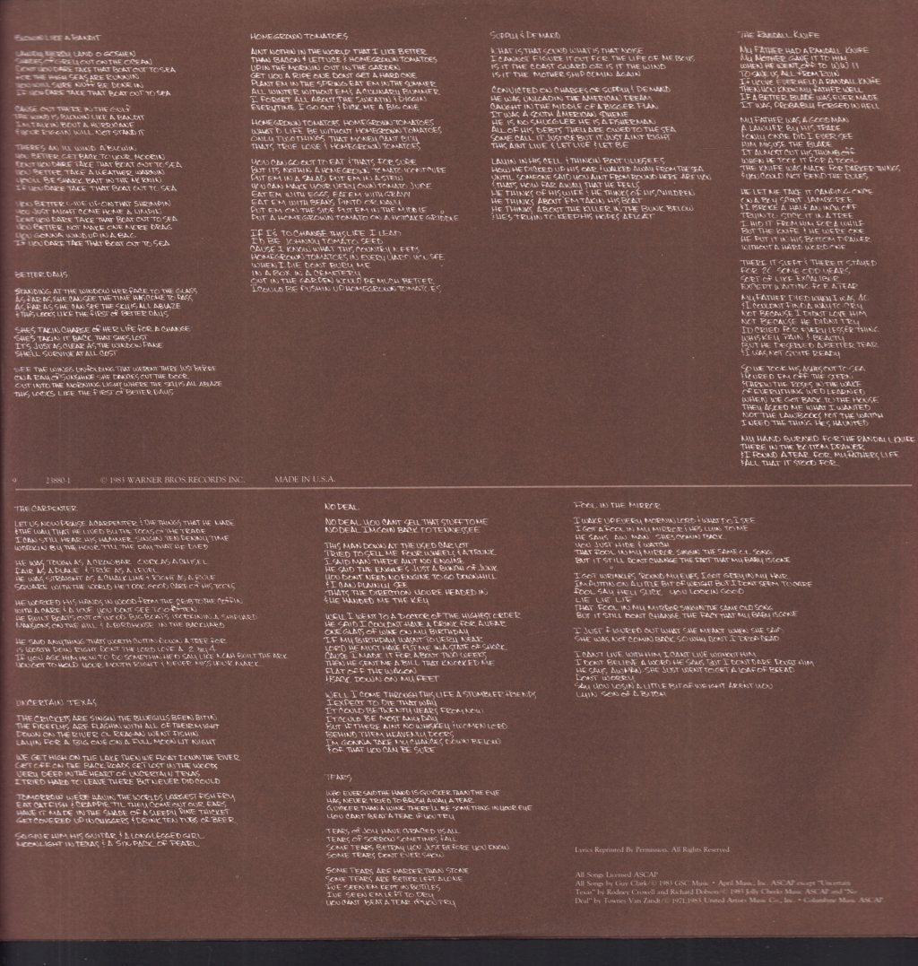 Guy Clark - Better Days - Lp