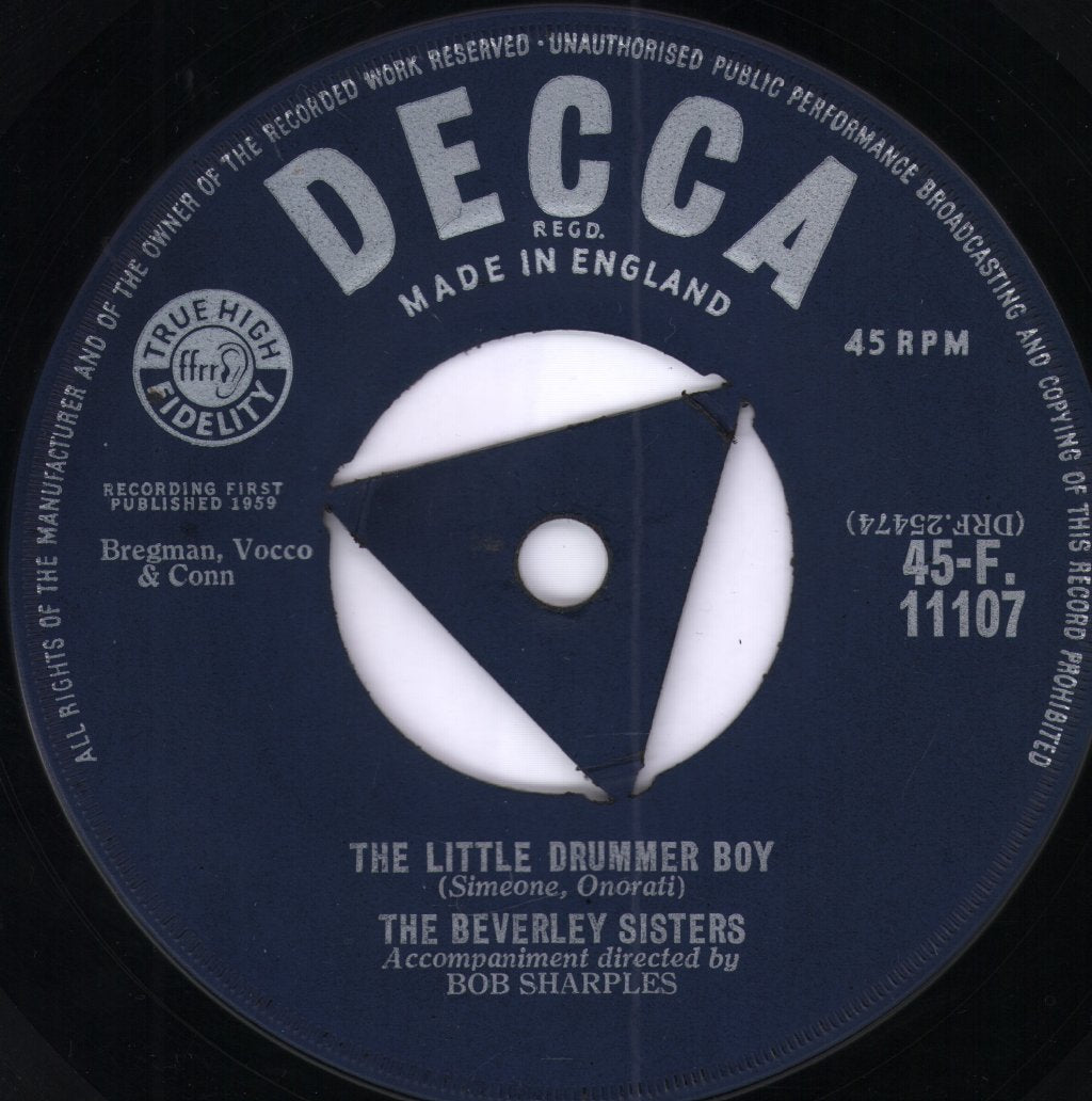 Beverley Sisters - Little Drummer Boy - 7 Inch