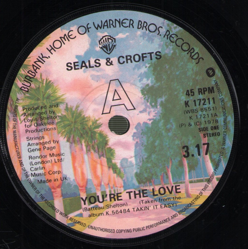Seals And Crofts - You're The Love - 7 Inch