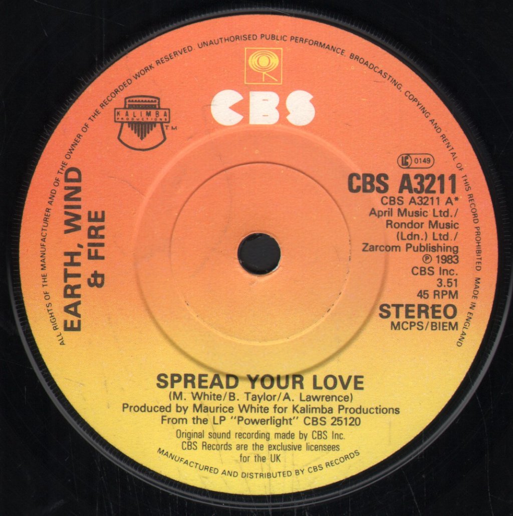 Earth Wind And Fire - Spread Your Love - 7 Inch