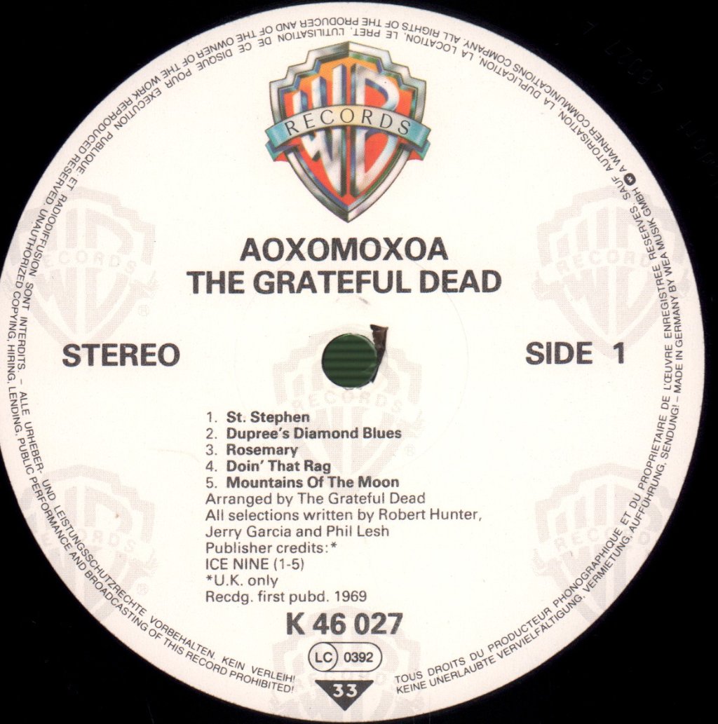 Grateful Dead - Aoxomoxoa - Lp