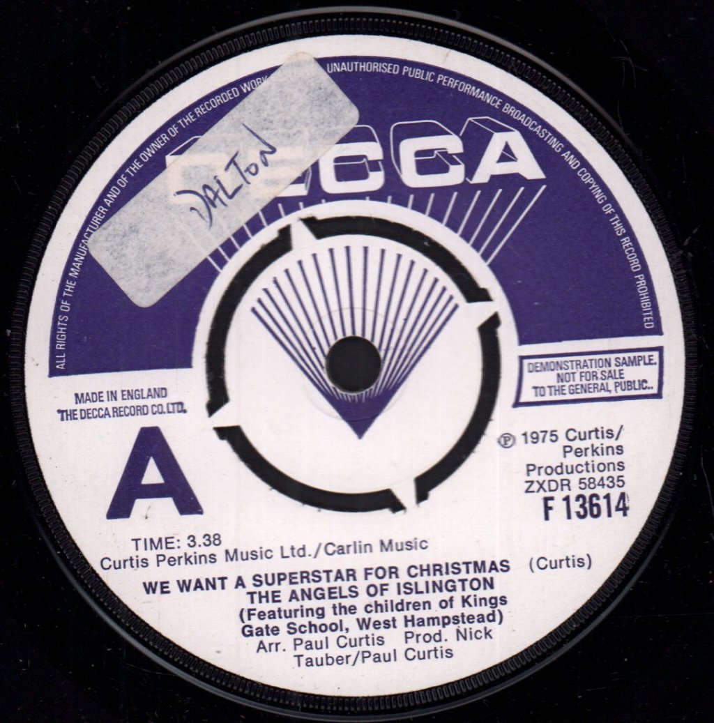 Angels Of Islington - We Want A Superstar For Christmas - 7 Inch