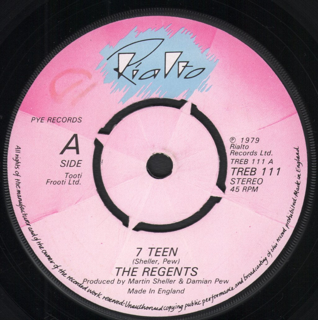 Regents (New Wave Group) - 7 Teen - 7 Inch