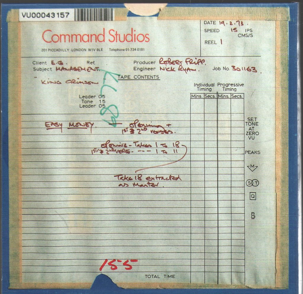 King Crimson - Larks’ Tongues In Aspic (The Complete Recording Sessions) - Cd Set