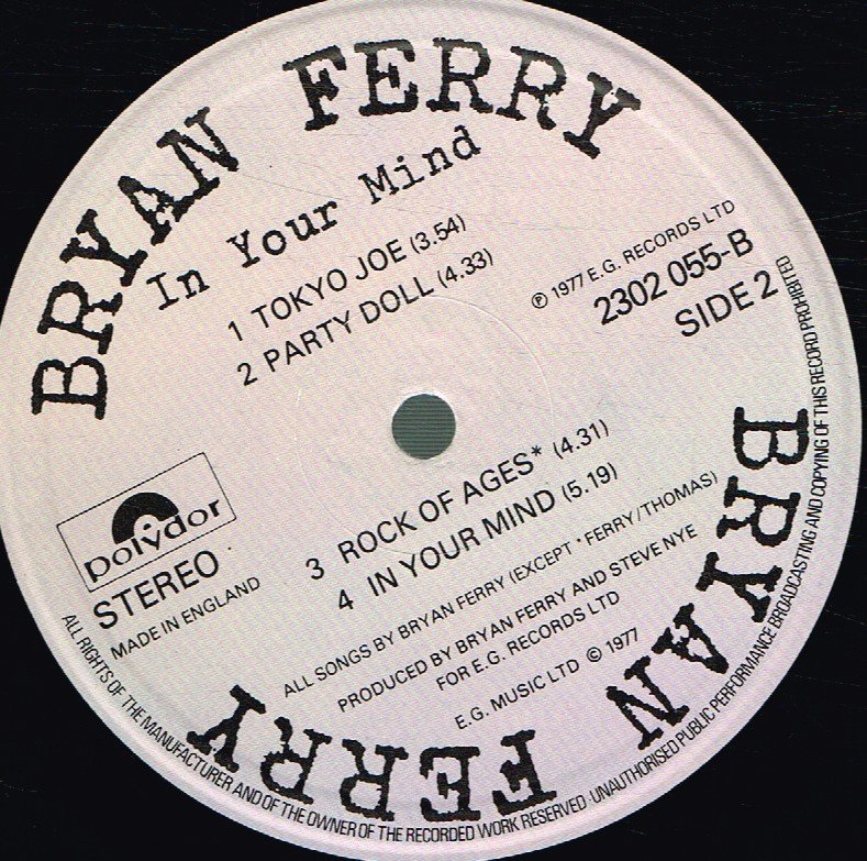 Bryan Ferry - In Your Mind - Lp