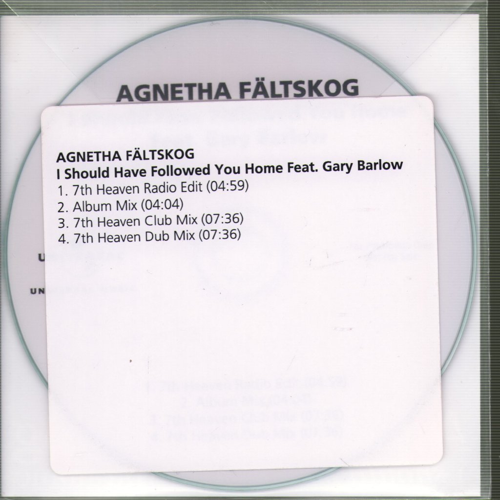 Agnetha Faltskog Feat. Gary Barlow - I Should've Followed You Home - Cdr