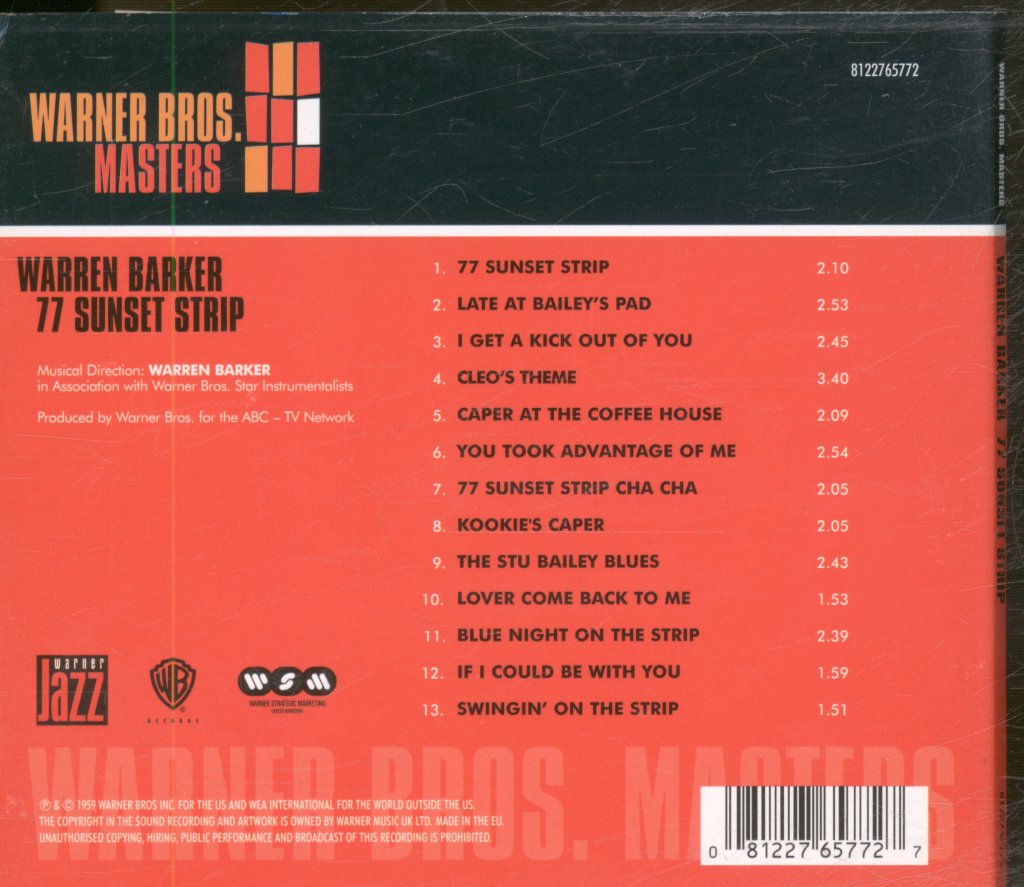 Warren Barker - 77 Sunset Strip - Music From This Year's Hottest New TV Show! - Cd