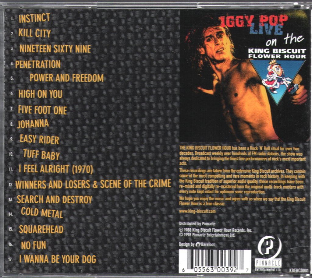 Iggy Pop - Live On The King Biscuit Flower Hour - Cd