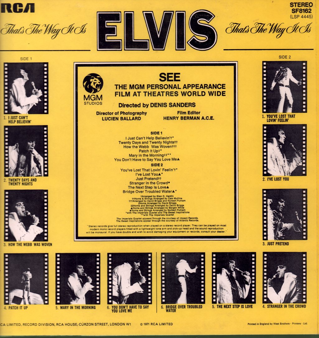 Elvis Presley - That's The Way It Is - Lp